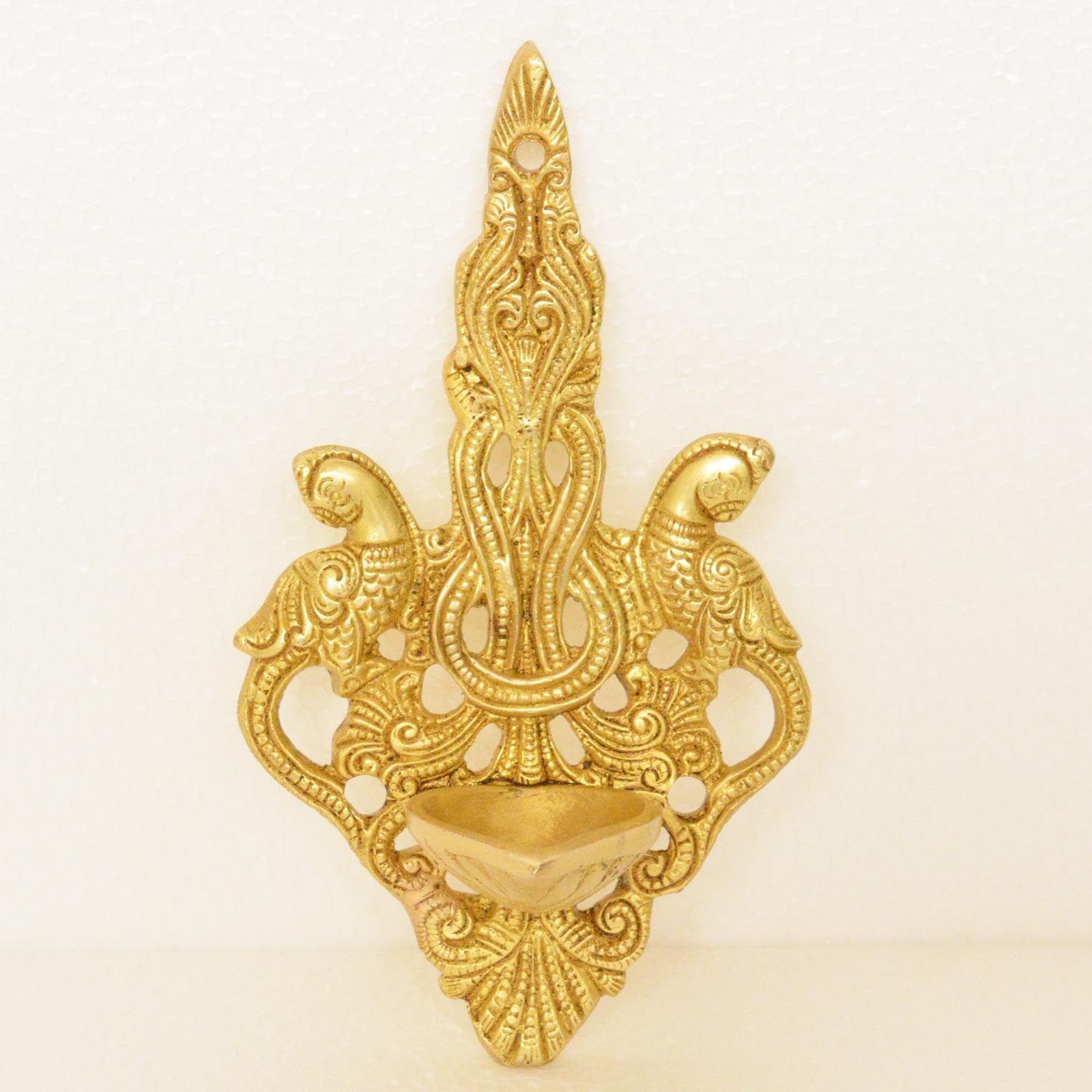 Brass Wall Wall Decor Oil Lamp Deepak — 6.8"