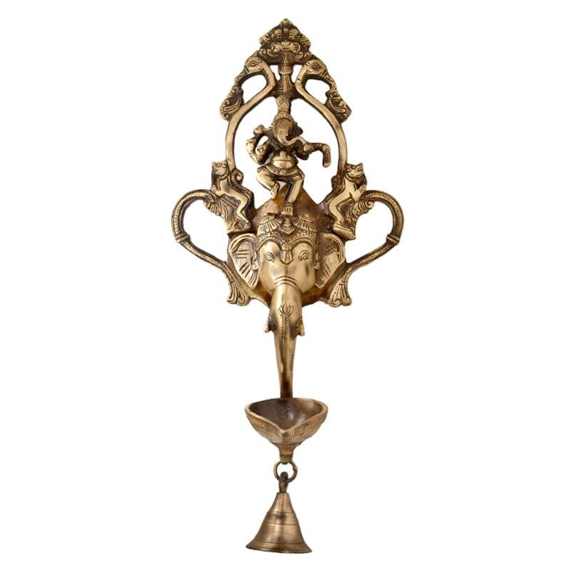 Brass Ganesh, Dancing — 14"