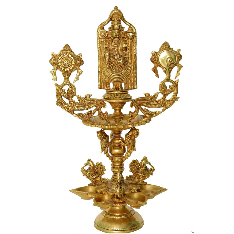 Brass Tiruipati Bala Oil Lamp Deepak — 20"