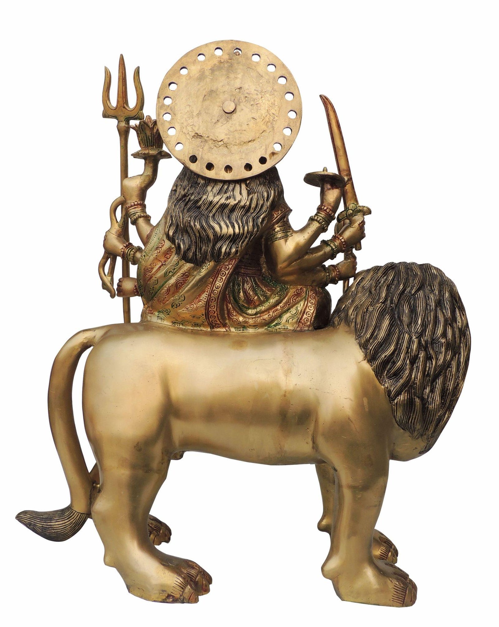Brass Durga, Sitting — 22.5"