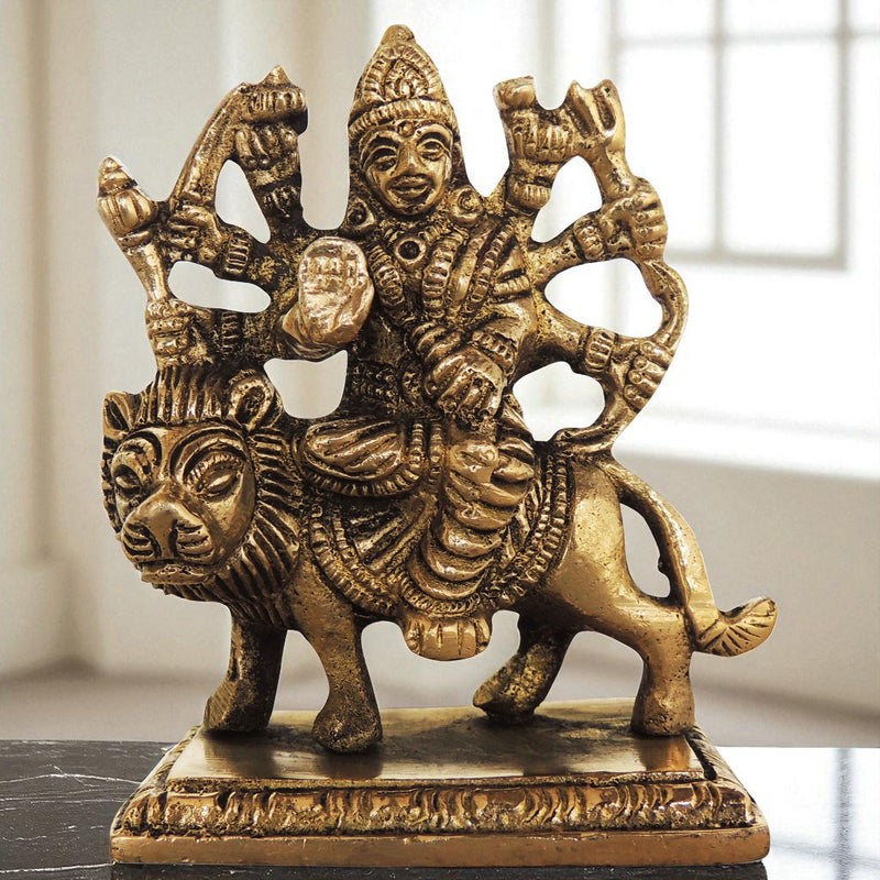 Brass Durga, Sitting