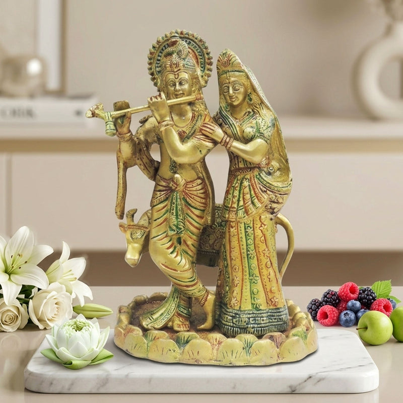 Brass Radha-Krishna — 11"
