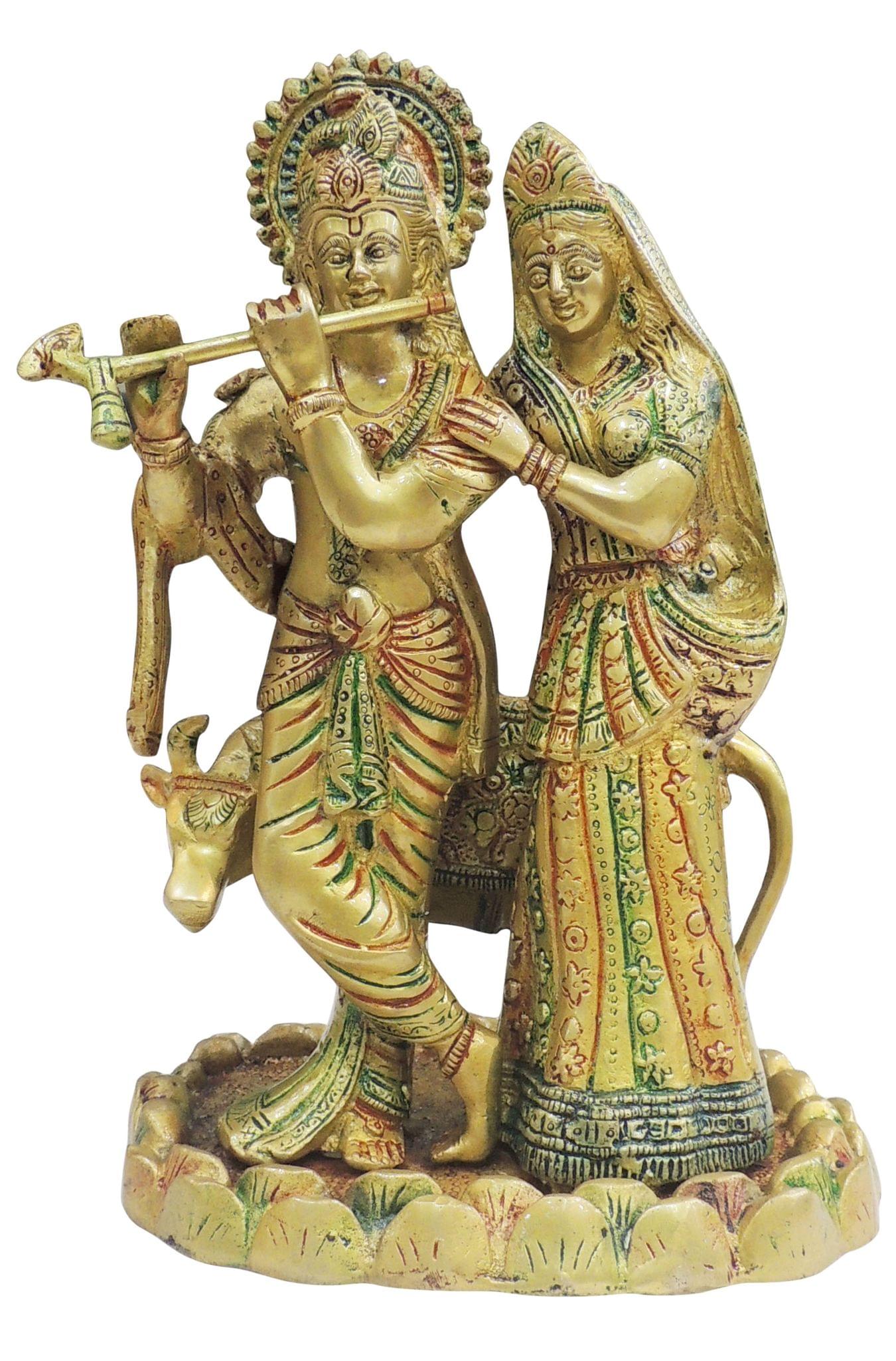 Brass Radha-Krishna — 11"