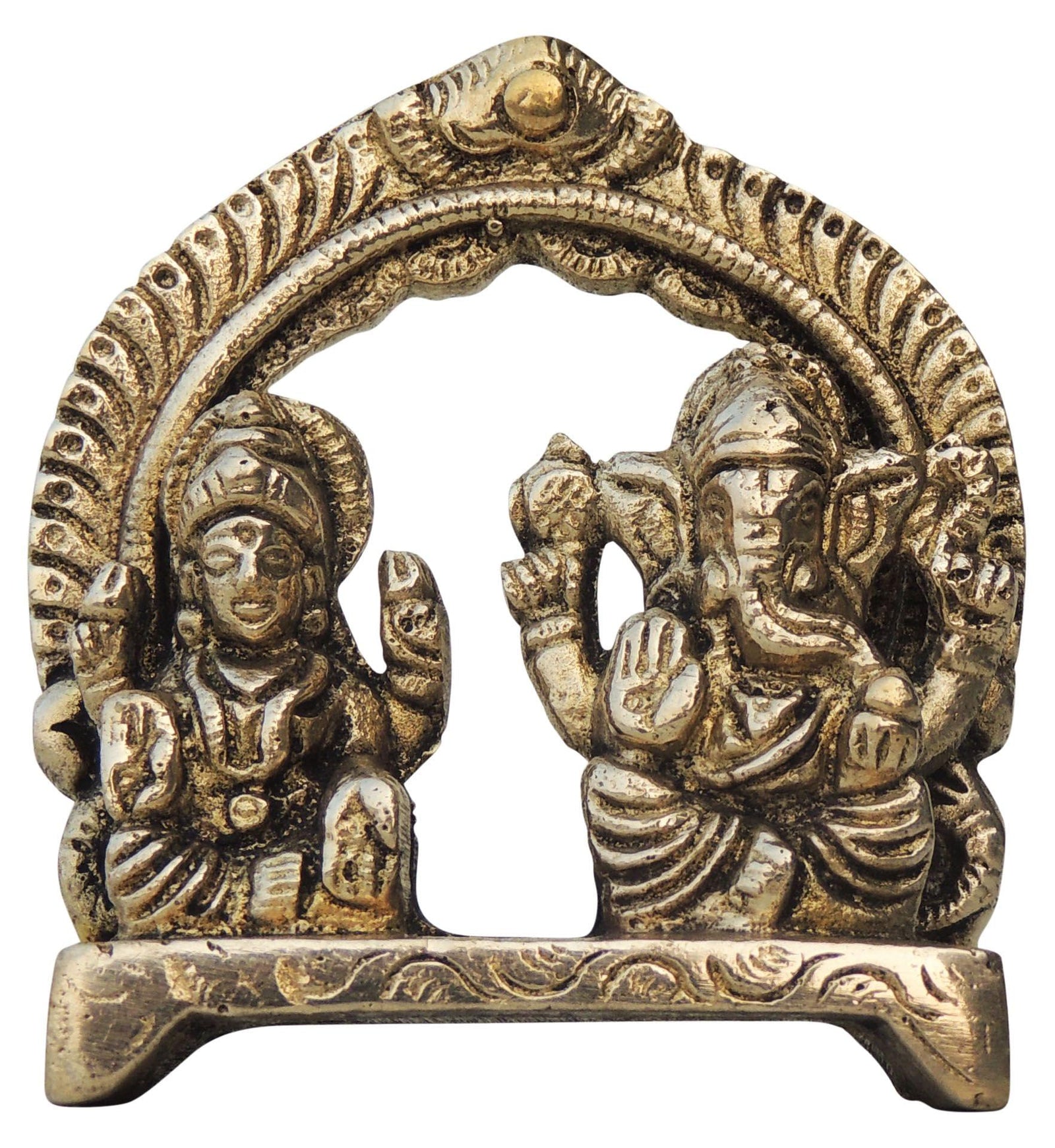 Brass Lakshmi-Ganesh Set — 3"