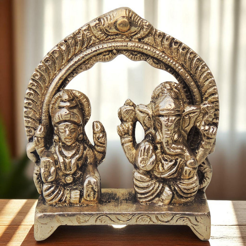 Brass Lakshmi-Ganesh Set — 3"