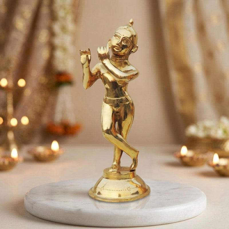 Brass Krishna — 12"