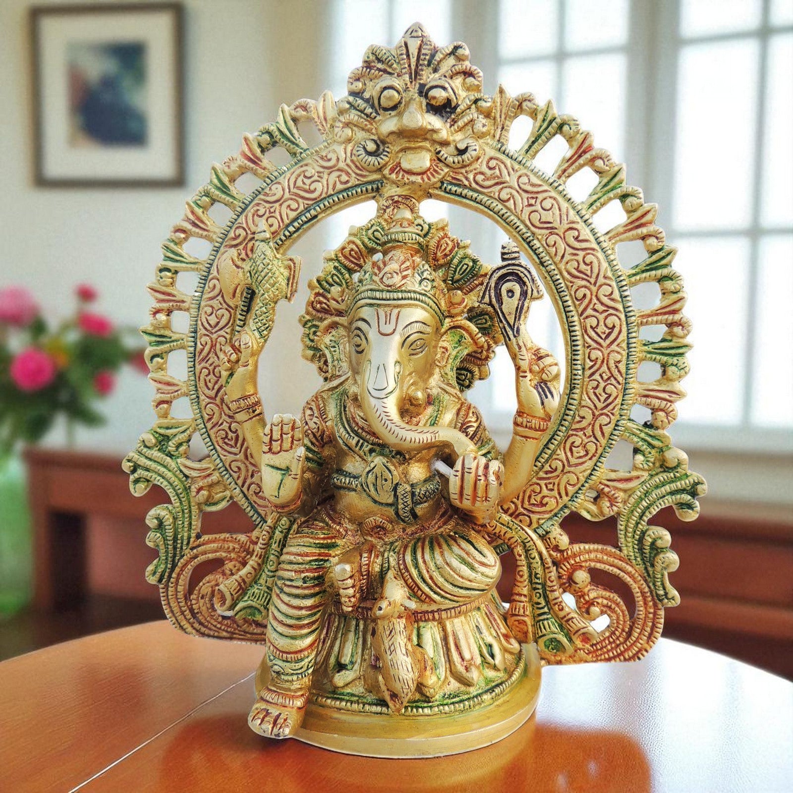 Brass Ganesh — 8.5"