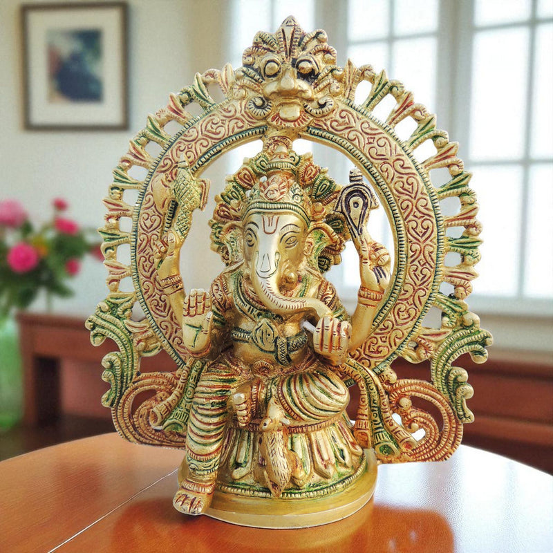 Brass Ganesh — 8.5"
