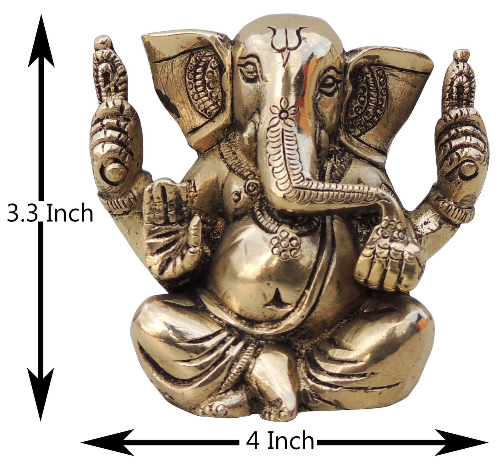 Brass Ganesh — 3.3"