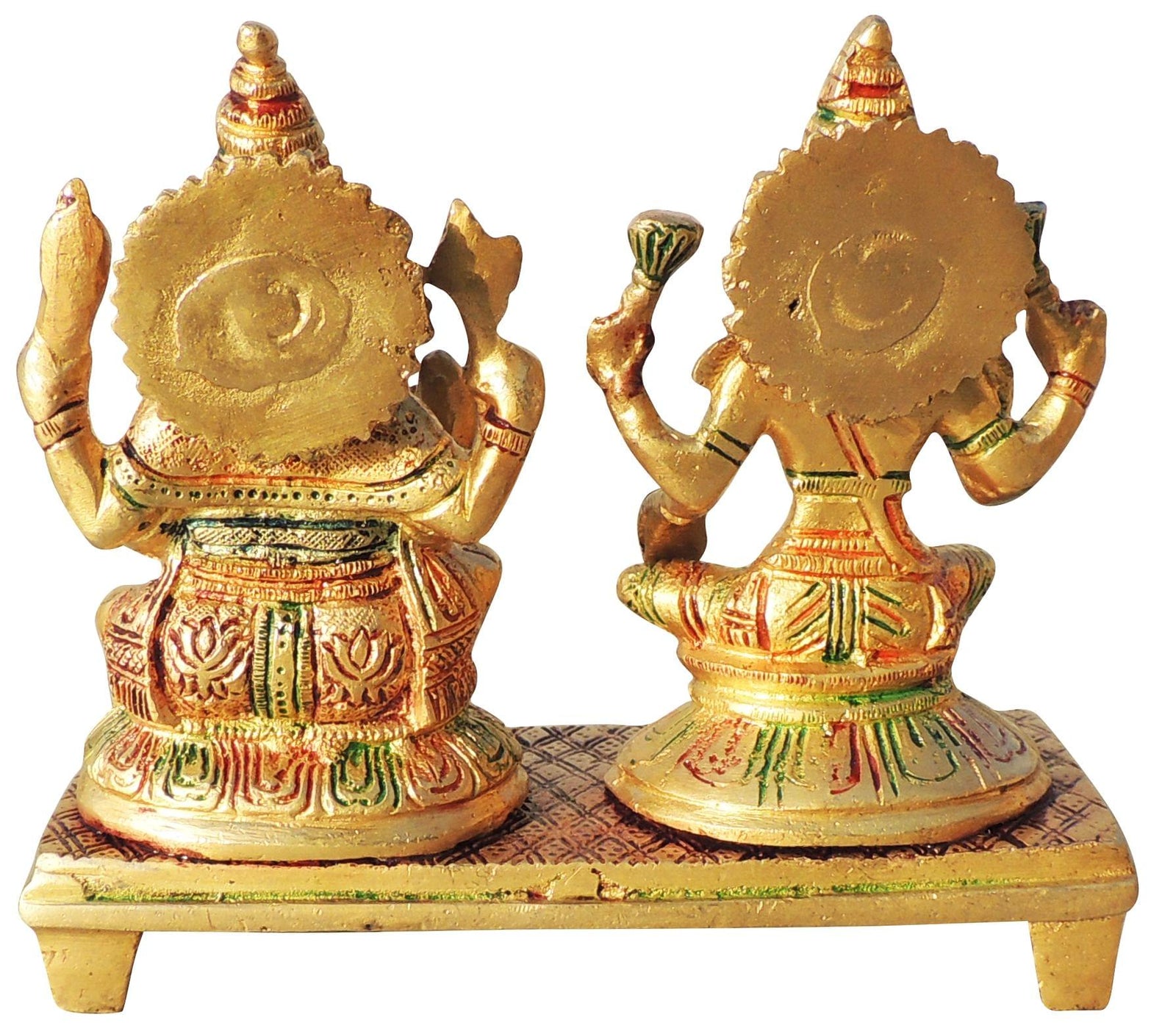 Brass Lakshmi-Ganesh Set — 6"