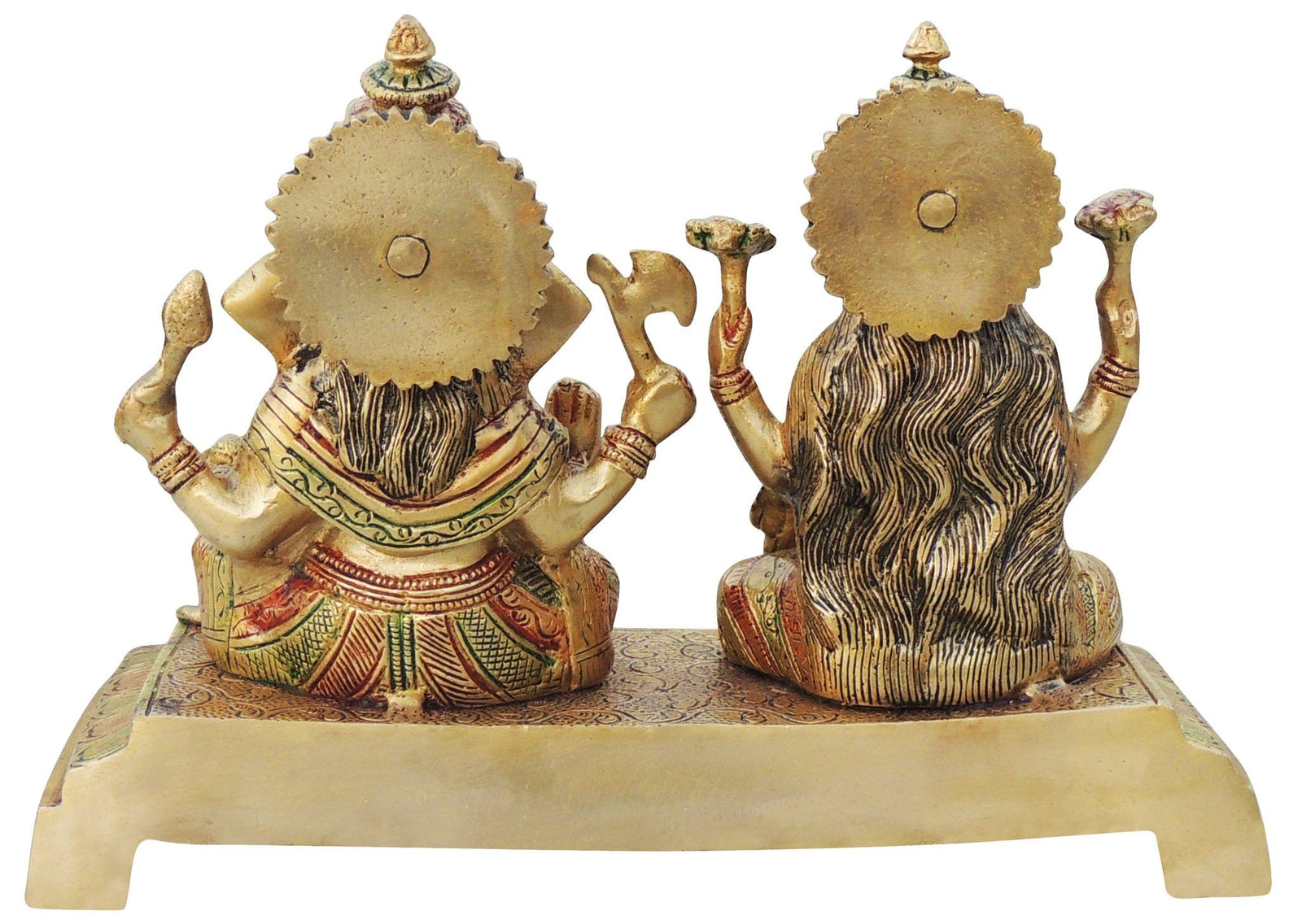 Brass Lakshmi-Ganesh Set — 7.3"