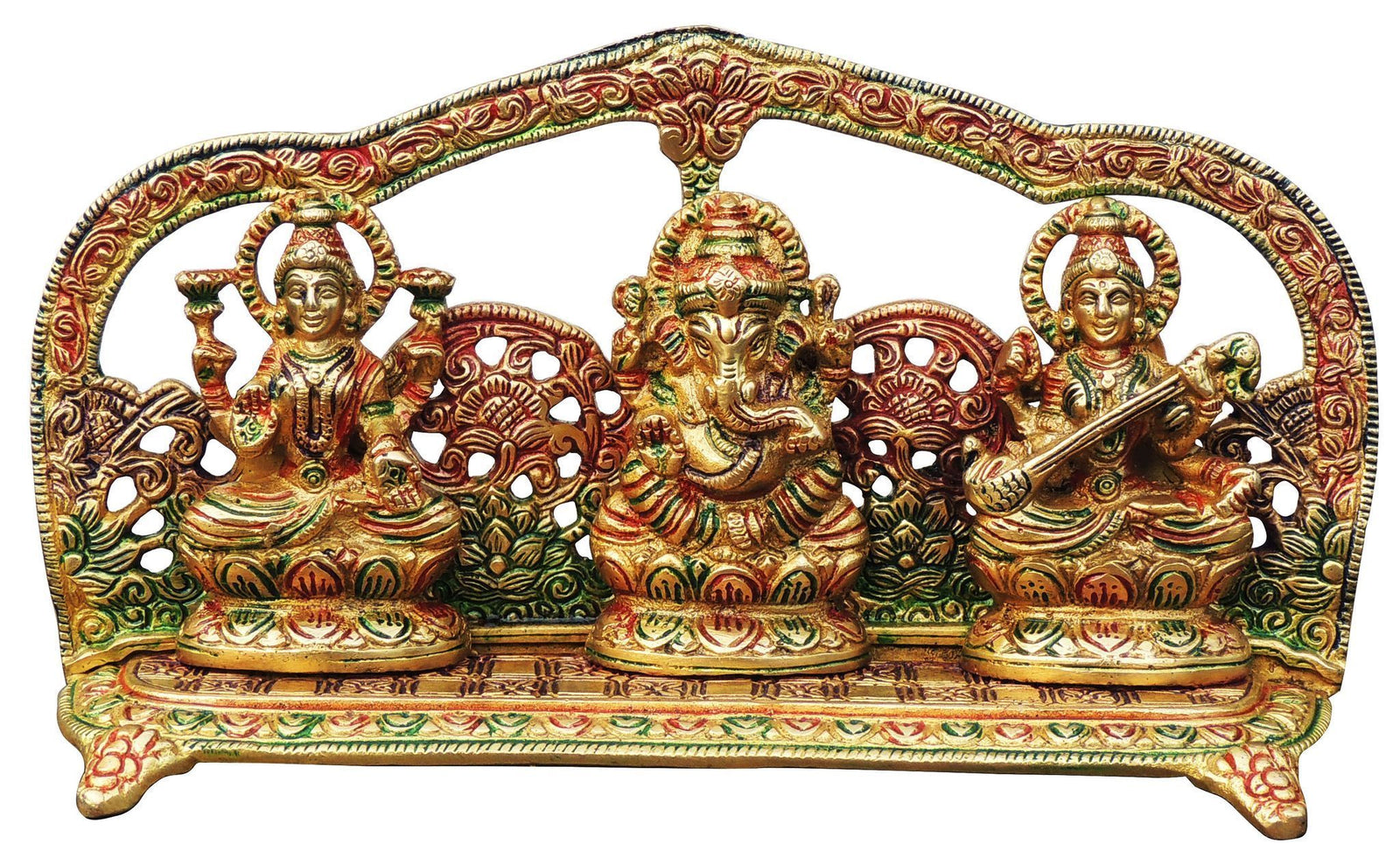 Brass Lakshmi-Ganesh Set — 5.2"