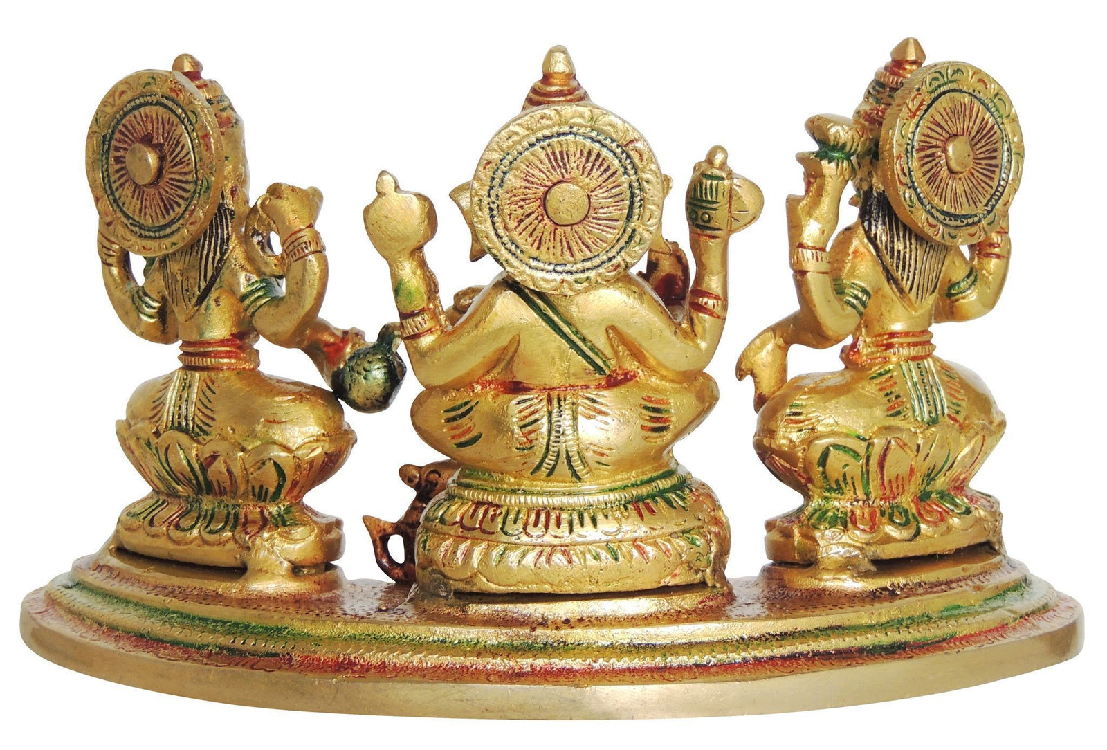 Brass Lakshmi-Ganesh Set — 4.2"
