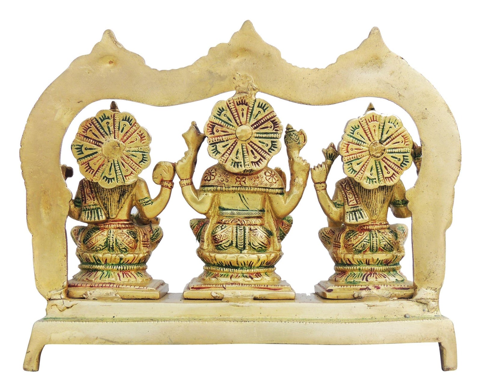 Brass Lakshmi-Ganesh Set — 9"