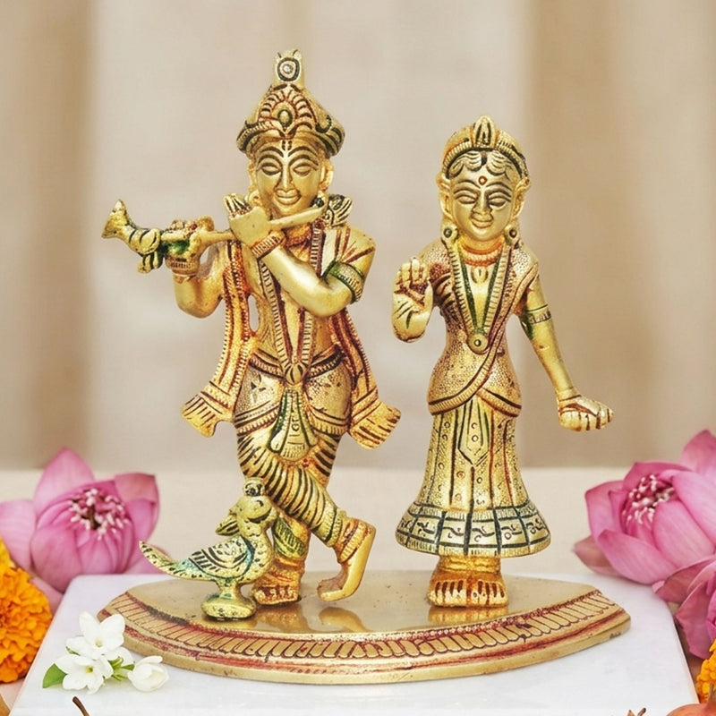 Brass Radha-Krishna — 5.3"