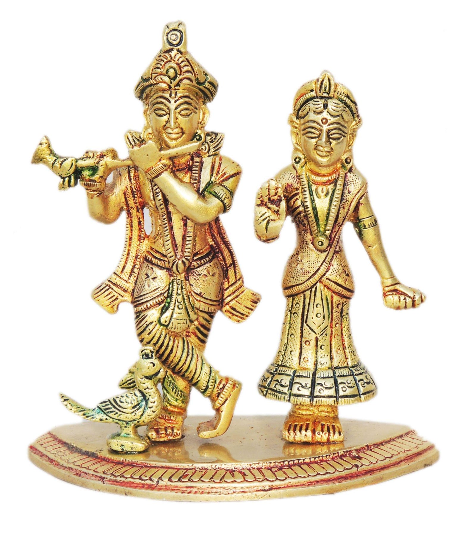 Brass Radha-Krishna — 5.3"