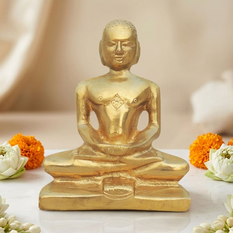 Brass Mahaveer — 4.6"