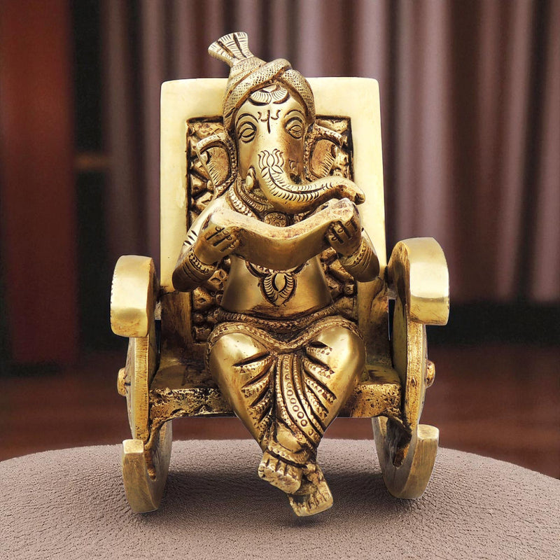 Brass Ganesh — 6"