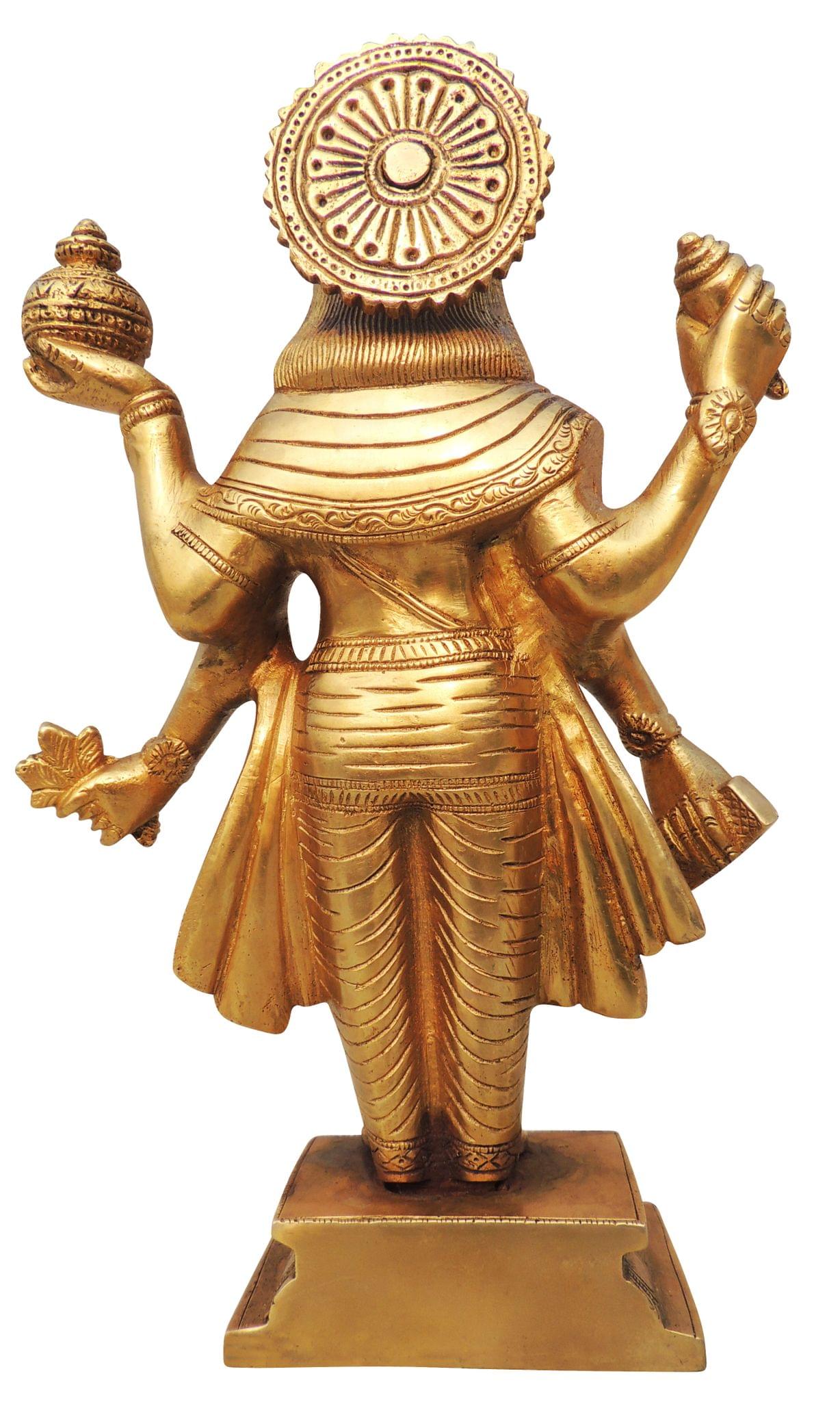 Brass Dhanvantri — 10.2"