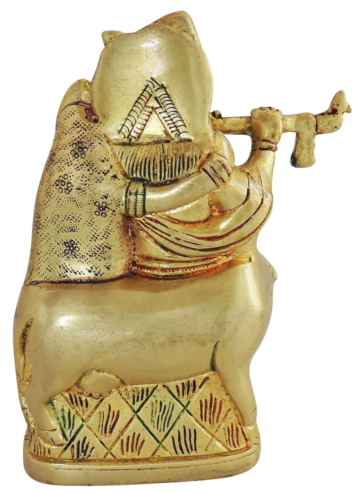 Brass Radha-Krishna — 6"