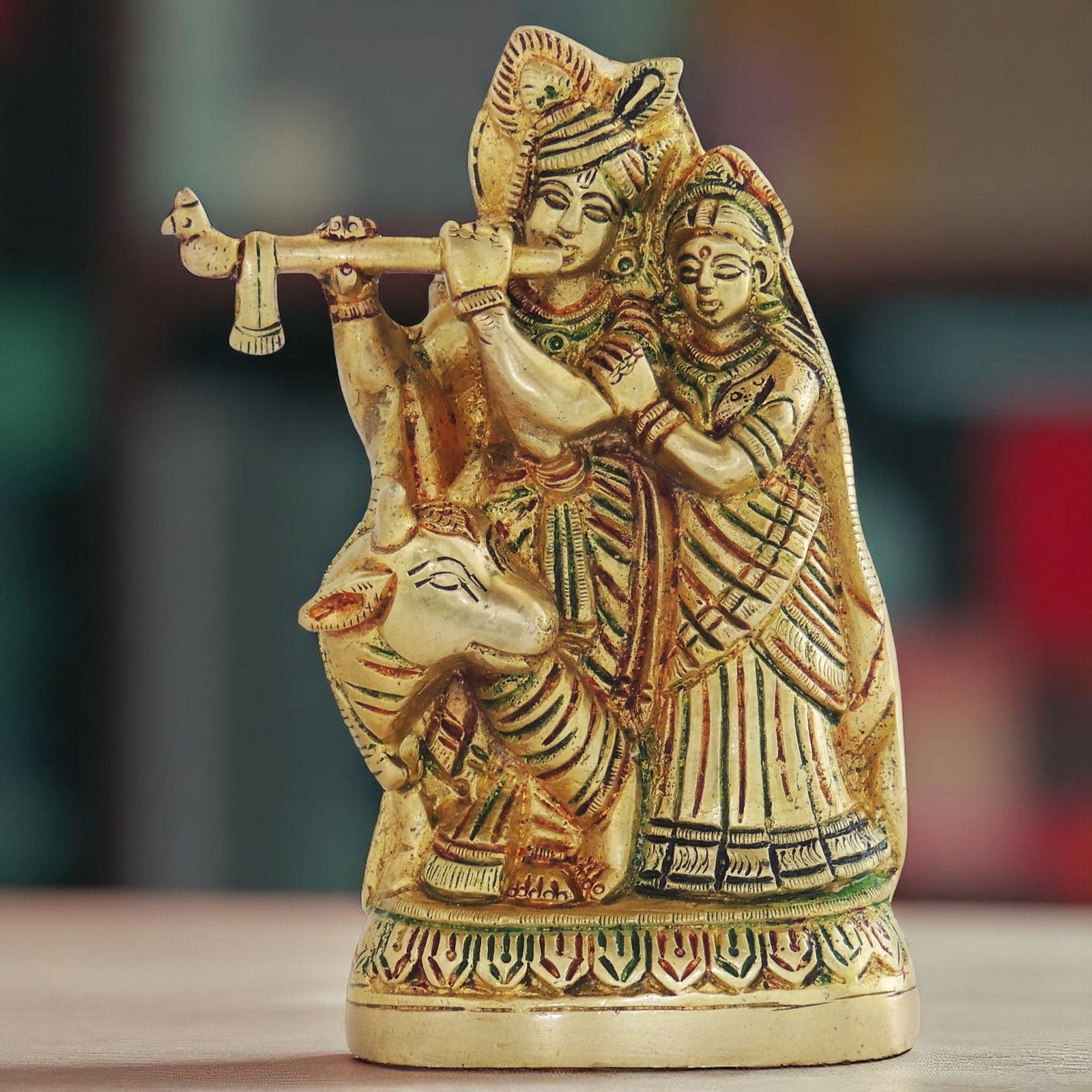 Brass Radha-Krishna — 6"