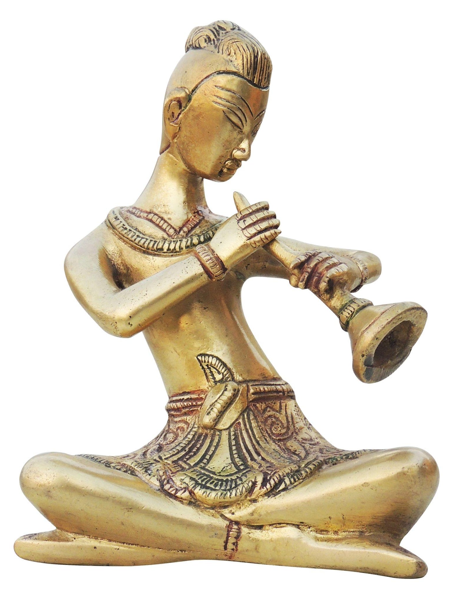 Brass Man Muscial Instrument — 6"