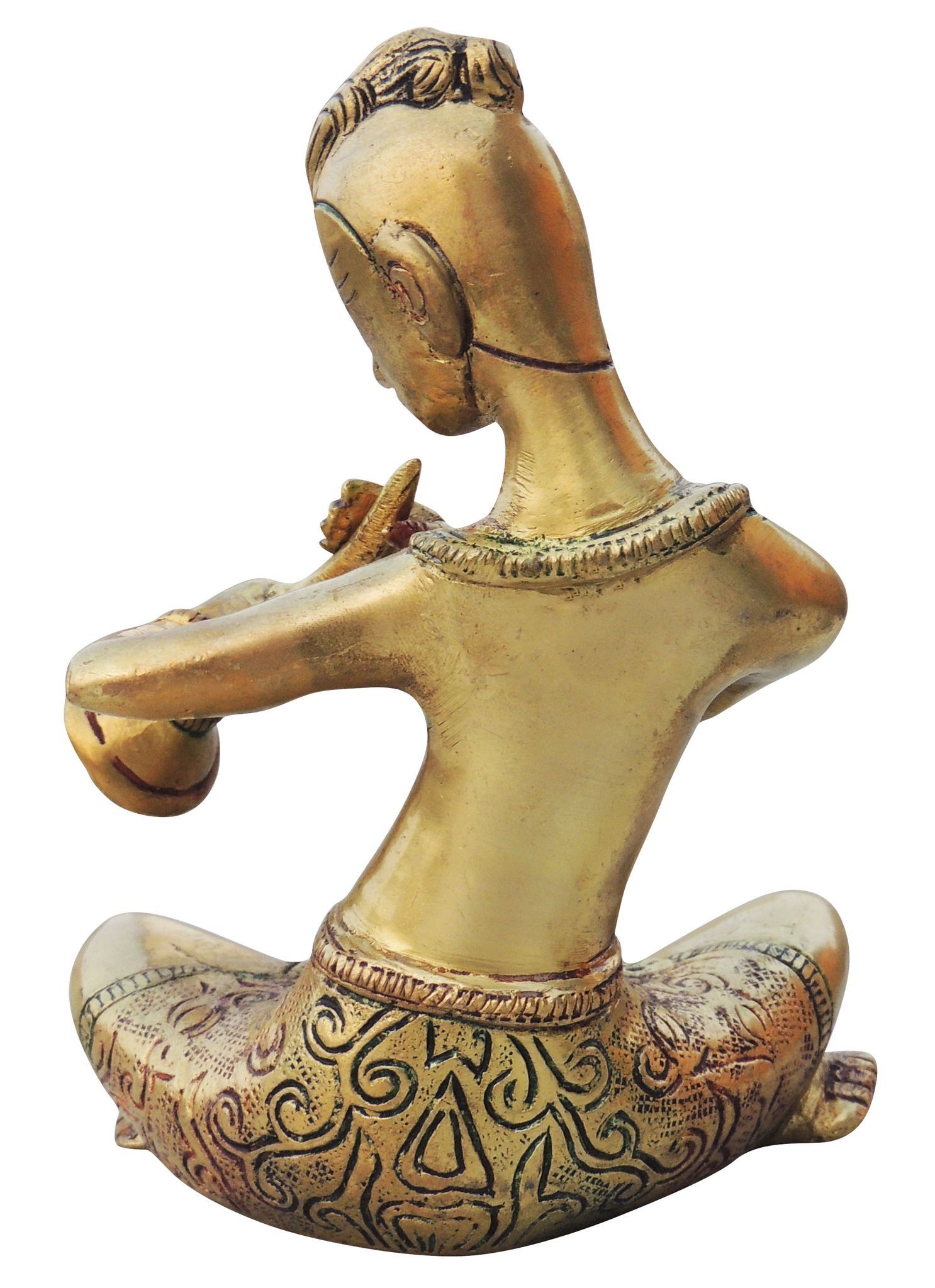 Brass Man Muscial Instrument — 6"