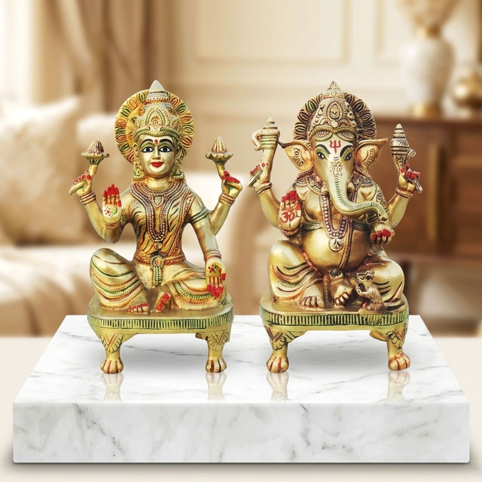 Brass Lakshmi-Ganesh Set