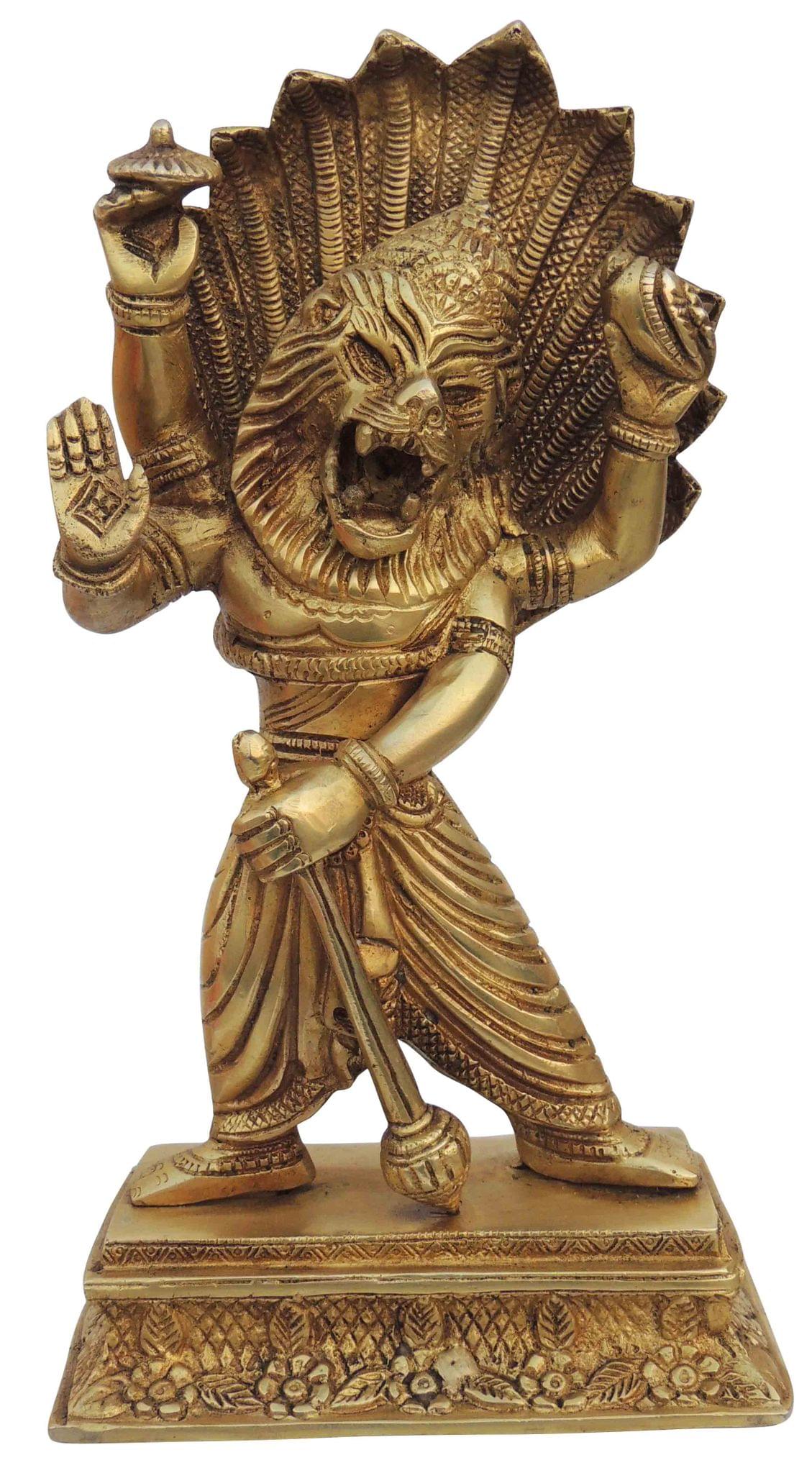 Brass Narsingh Bhagwan — 11"