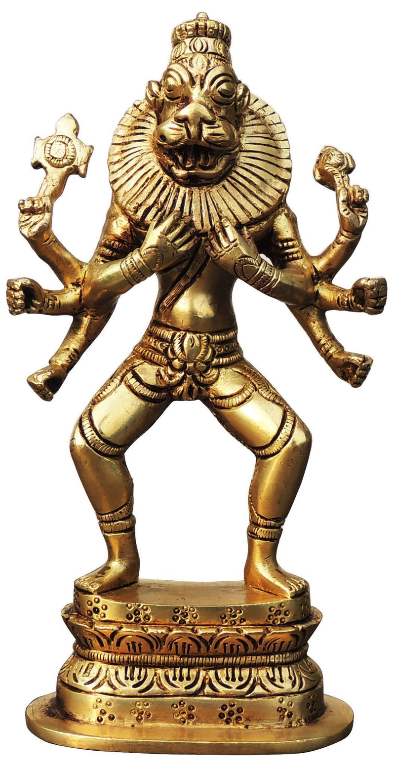 Brass Narsingh Bhagwan — 7.2"