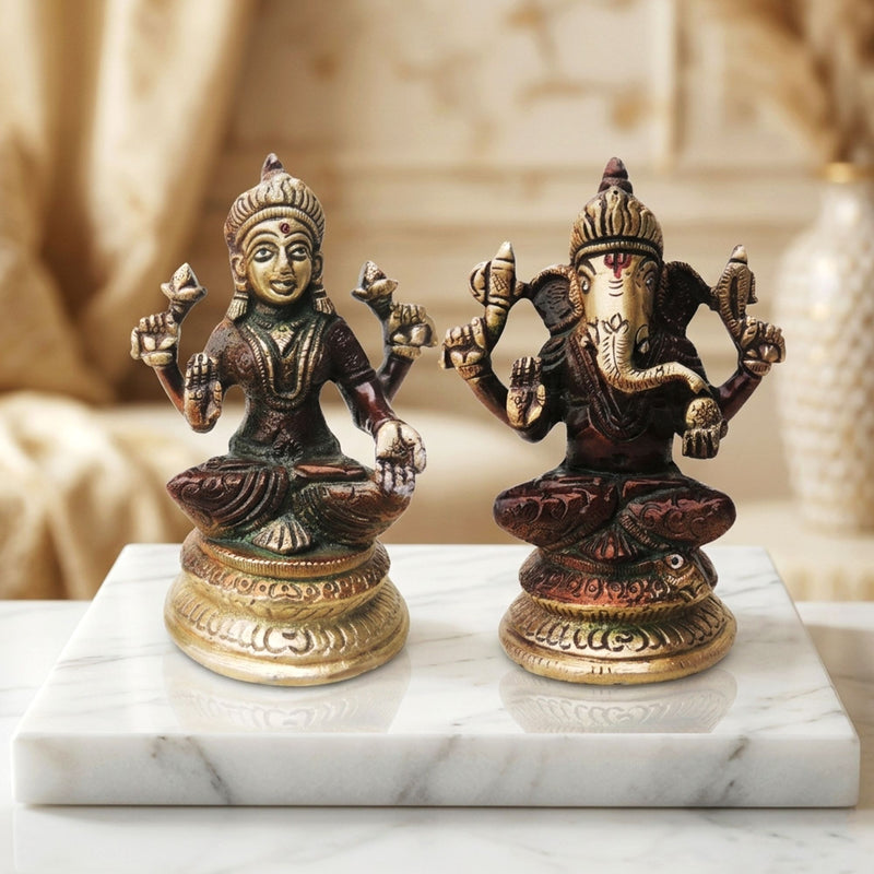 Brass Lakshmi-Ganesh Set