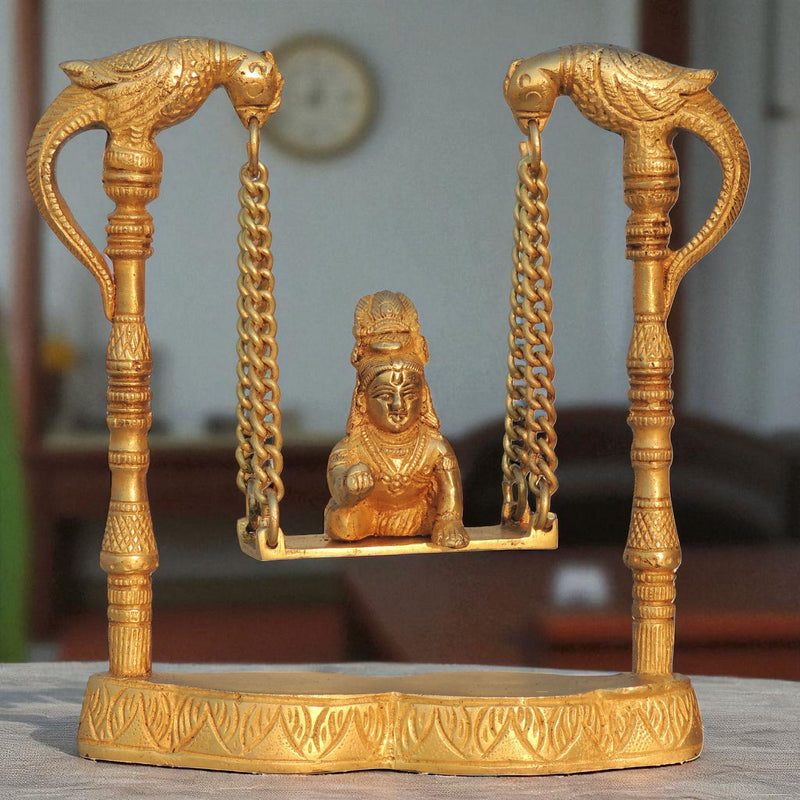 Brass Krishna — 8"