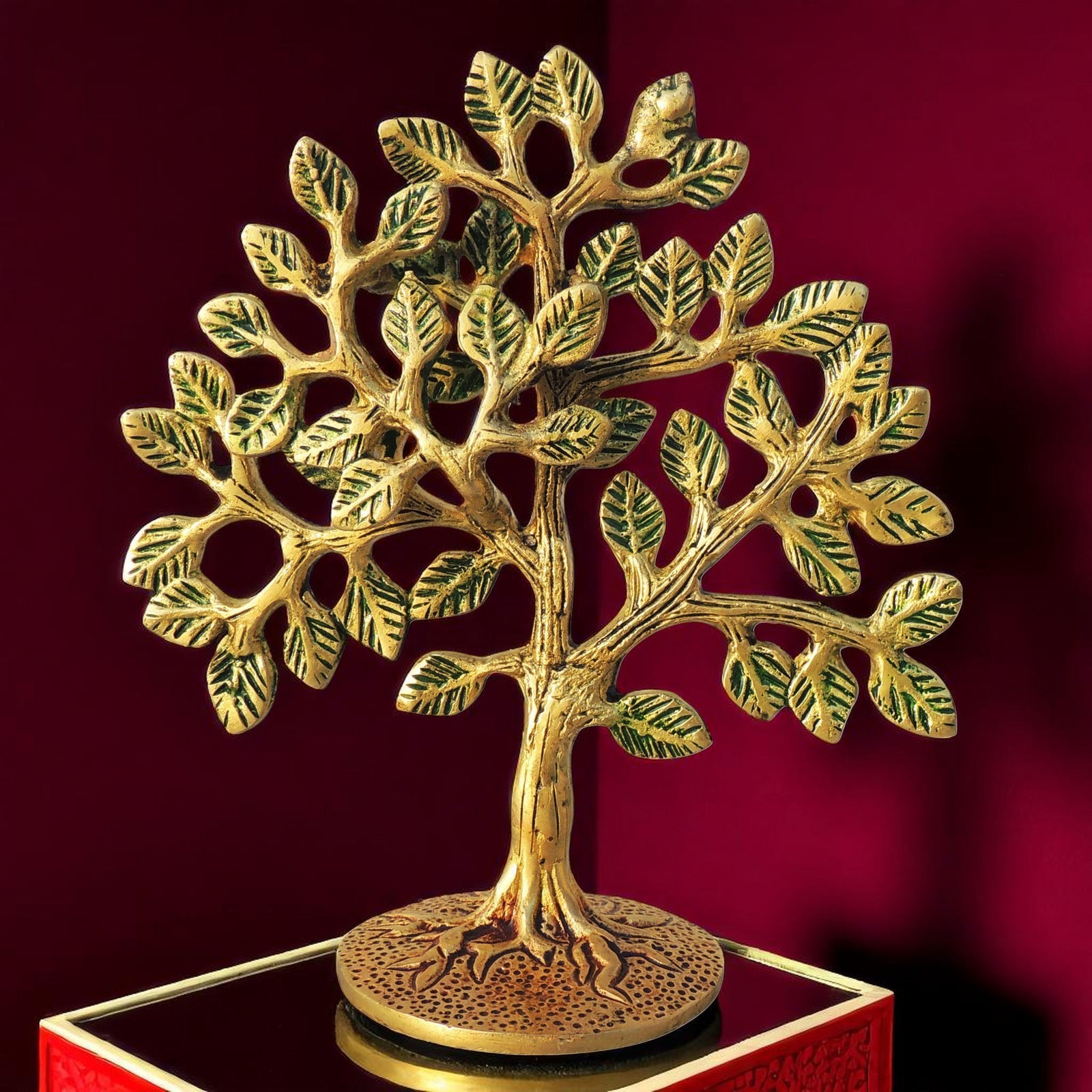 Brass Table Decor Kalpavriksha Tree — 6.5"