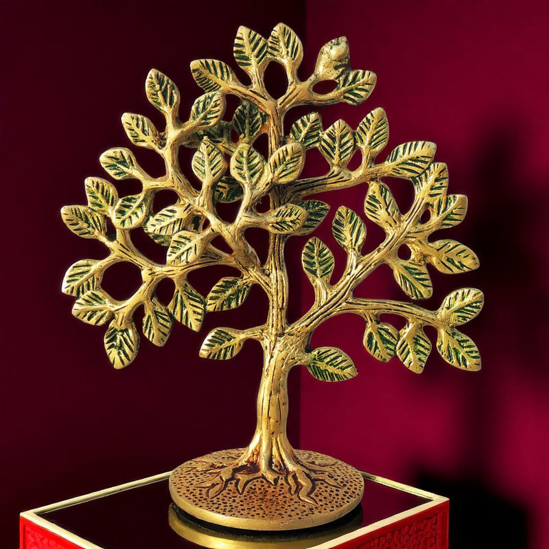 Brass Table Decor Kalpavriksha Tree — 6.5"