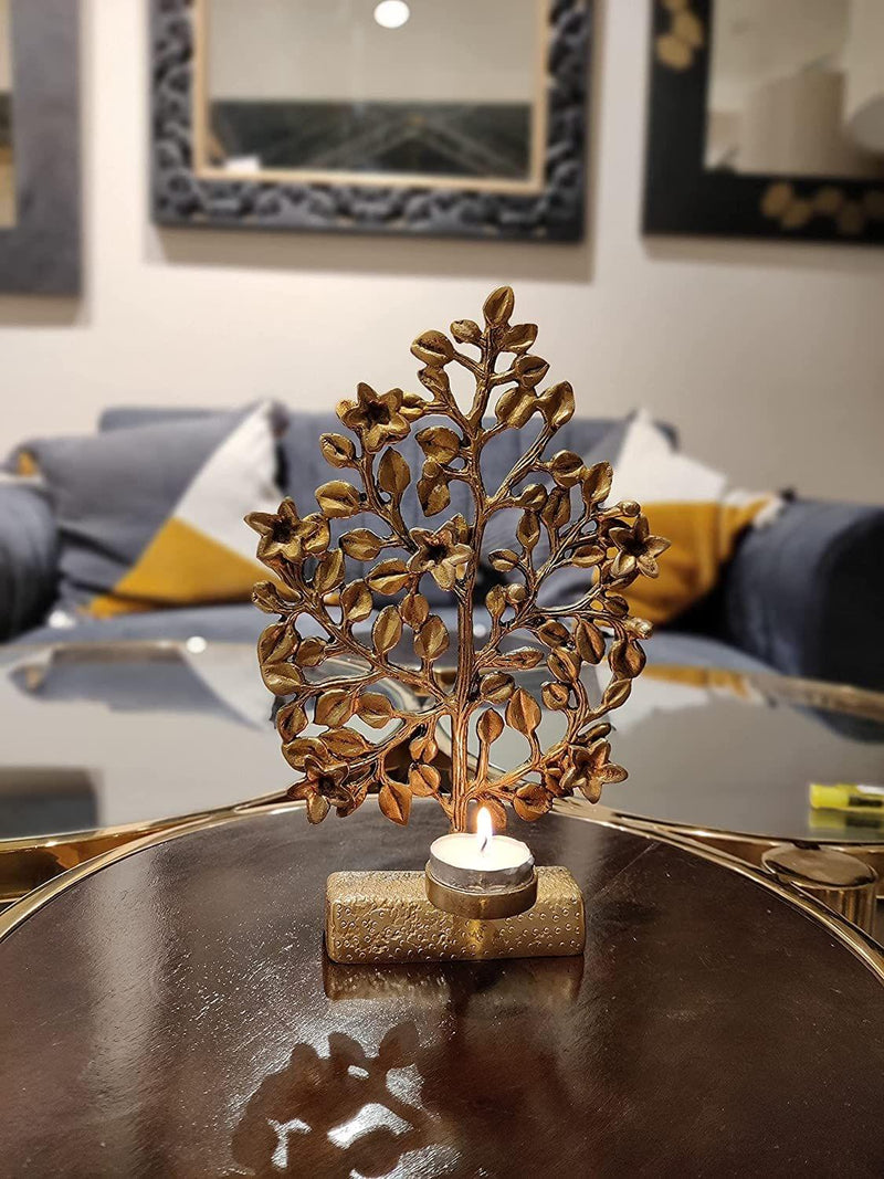 Brass Table Decor Kalpavriksha Tree — 9.5"