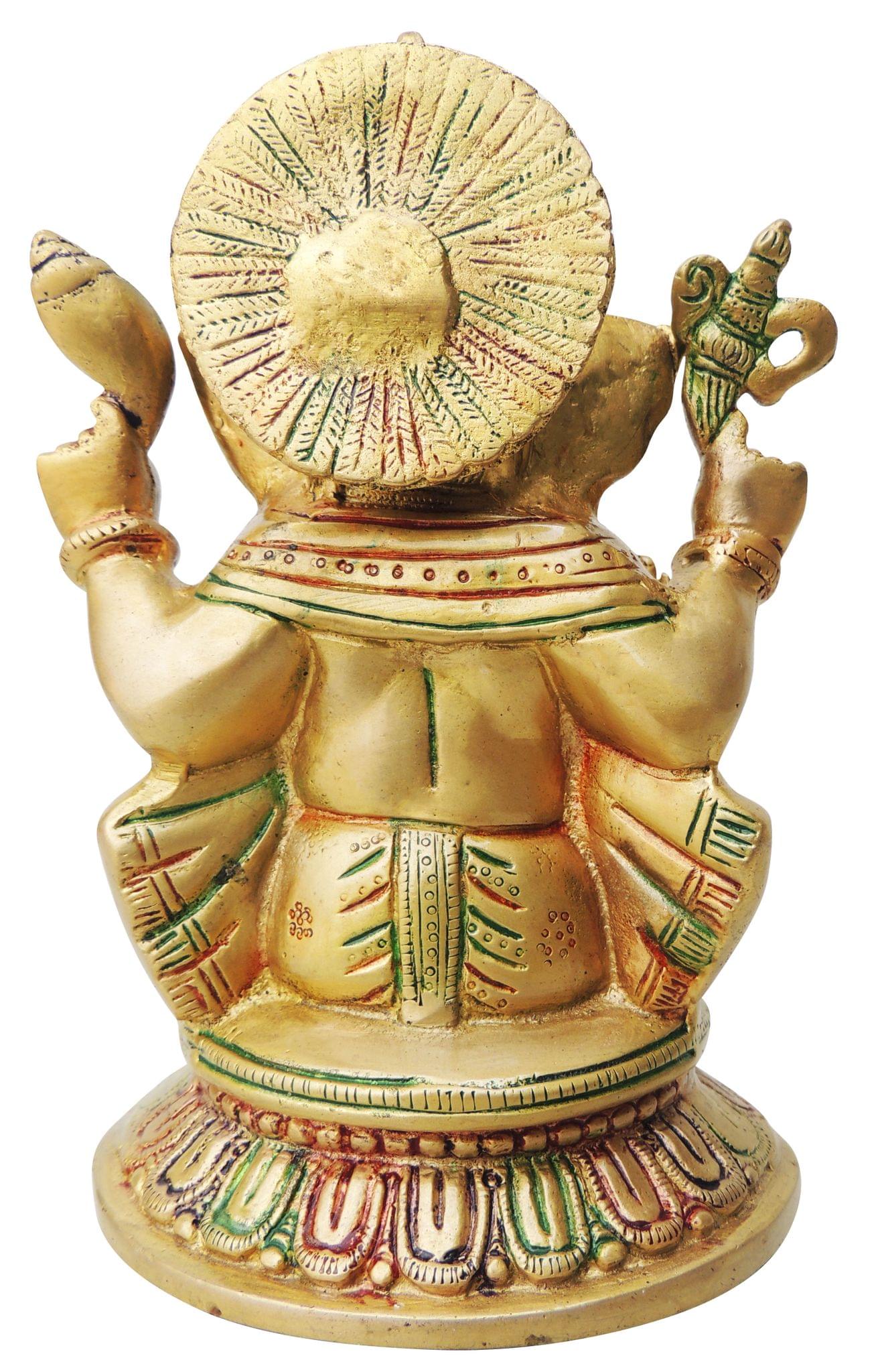 Brass Ganesh — 8"