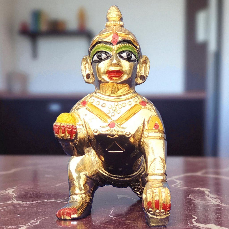 Brass Krishna — 3"