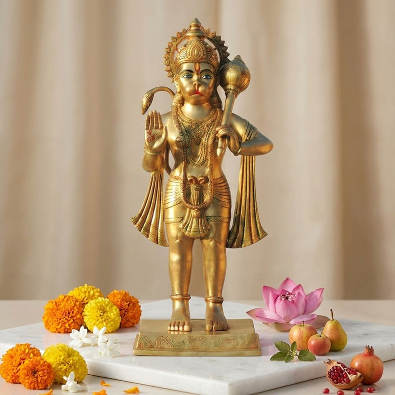 Brass Hanuman, Standing — 35"