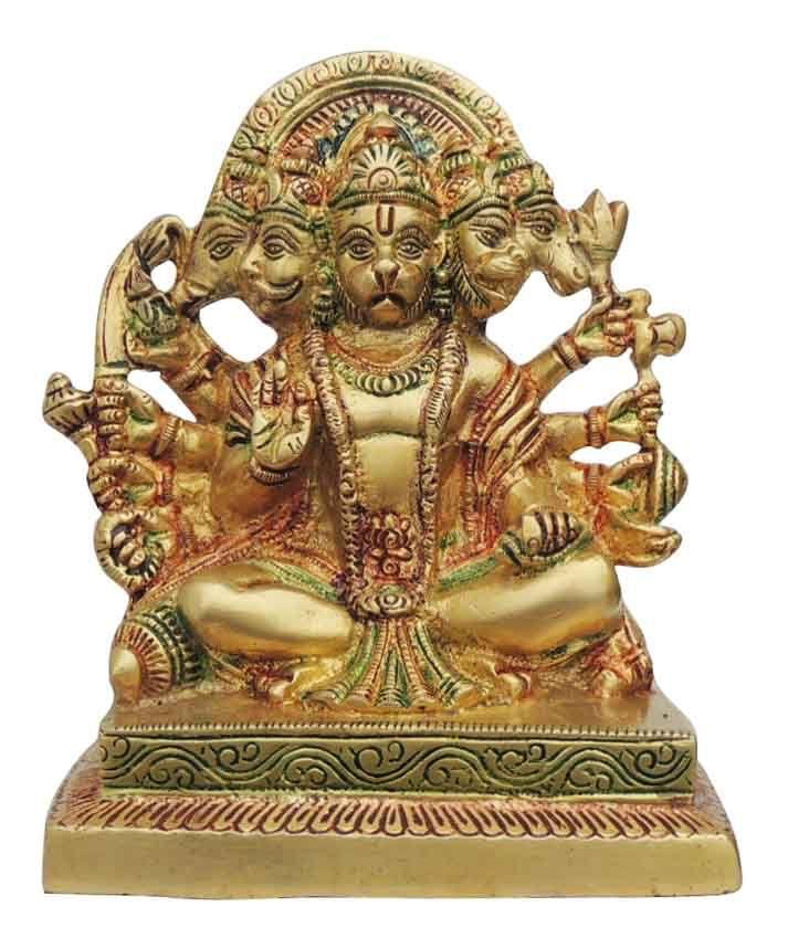 Brass Hanuman — 7.5"
