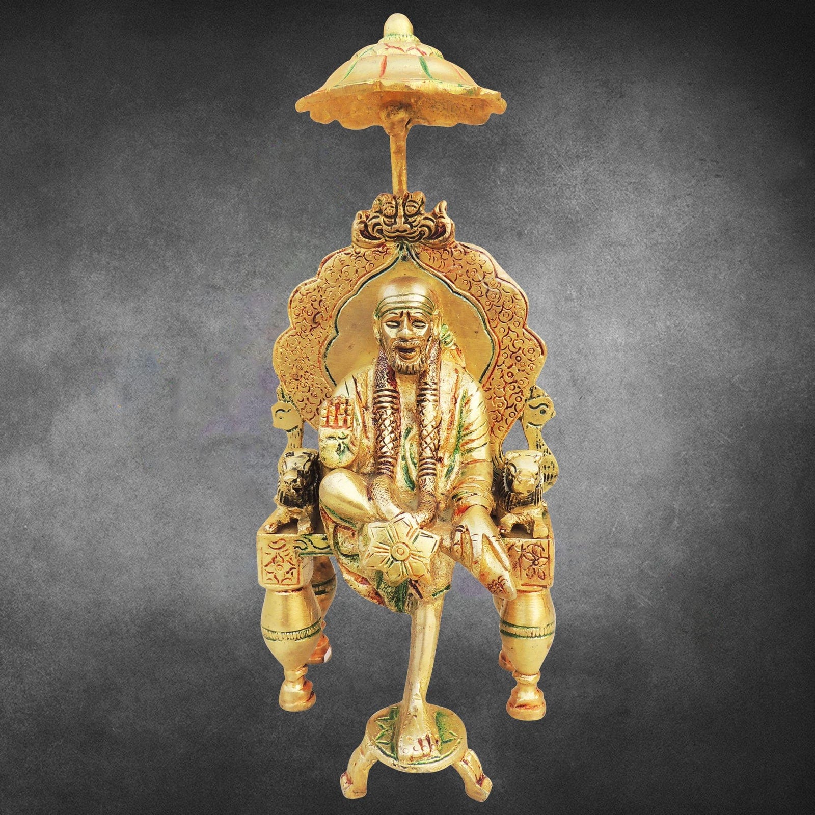Brass Sai Baba — 8.2"