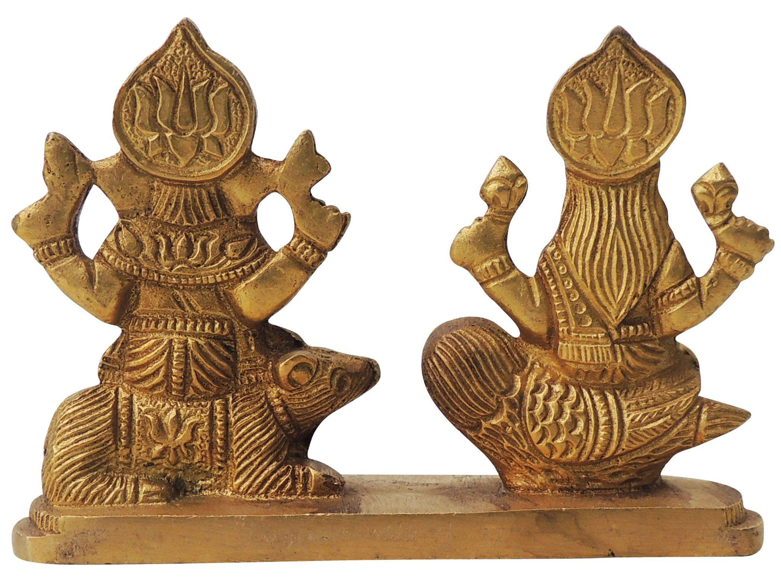 Brass Lakshmi-Ganesh Set — 5"