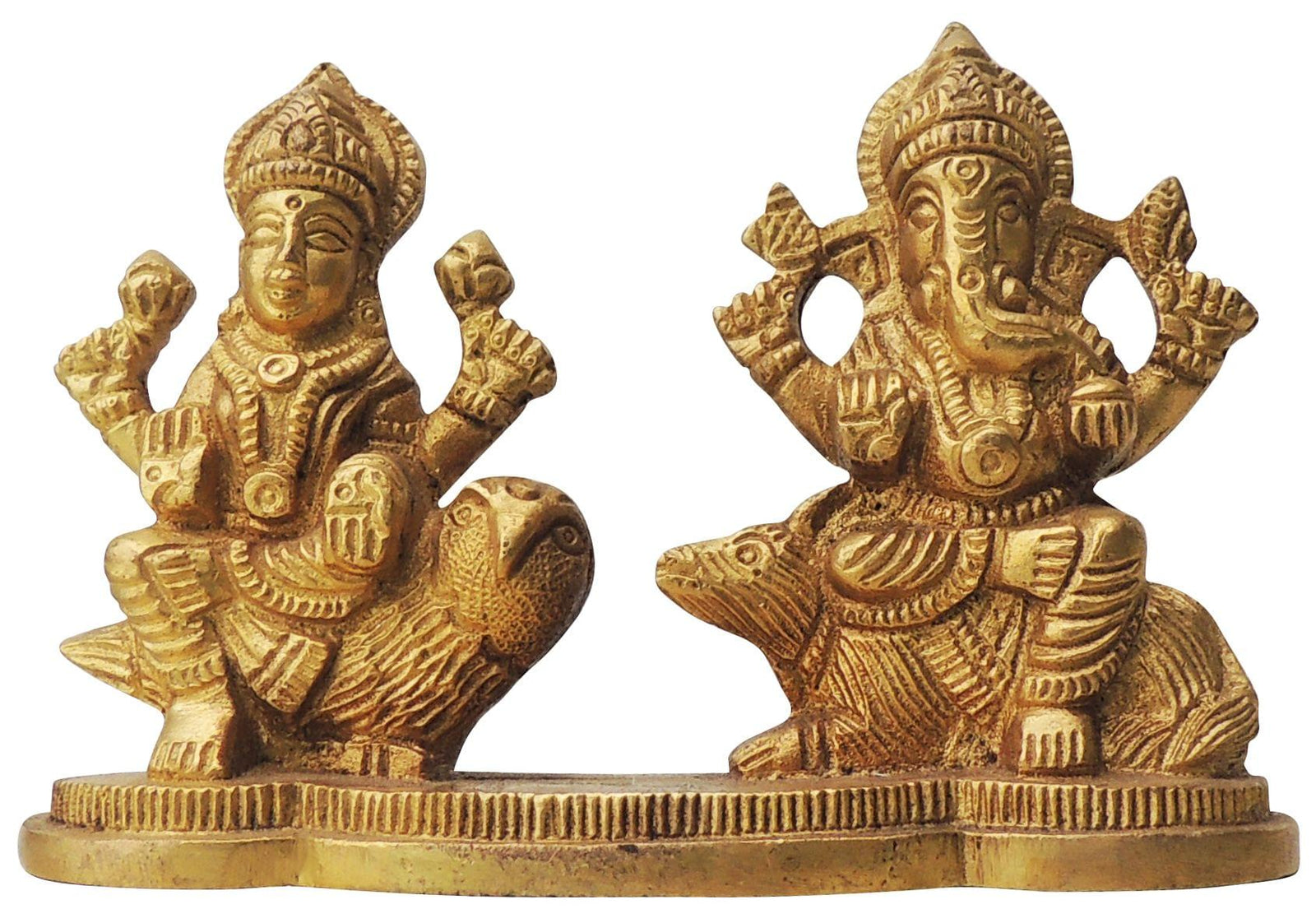 Brass Lakshmi-Ganesh Set — 5"