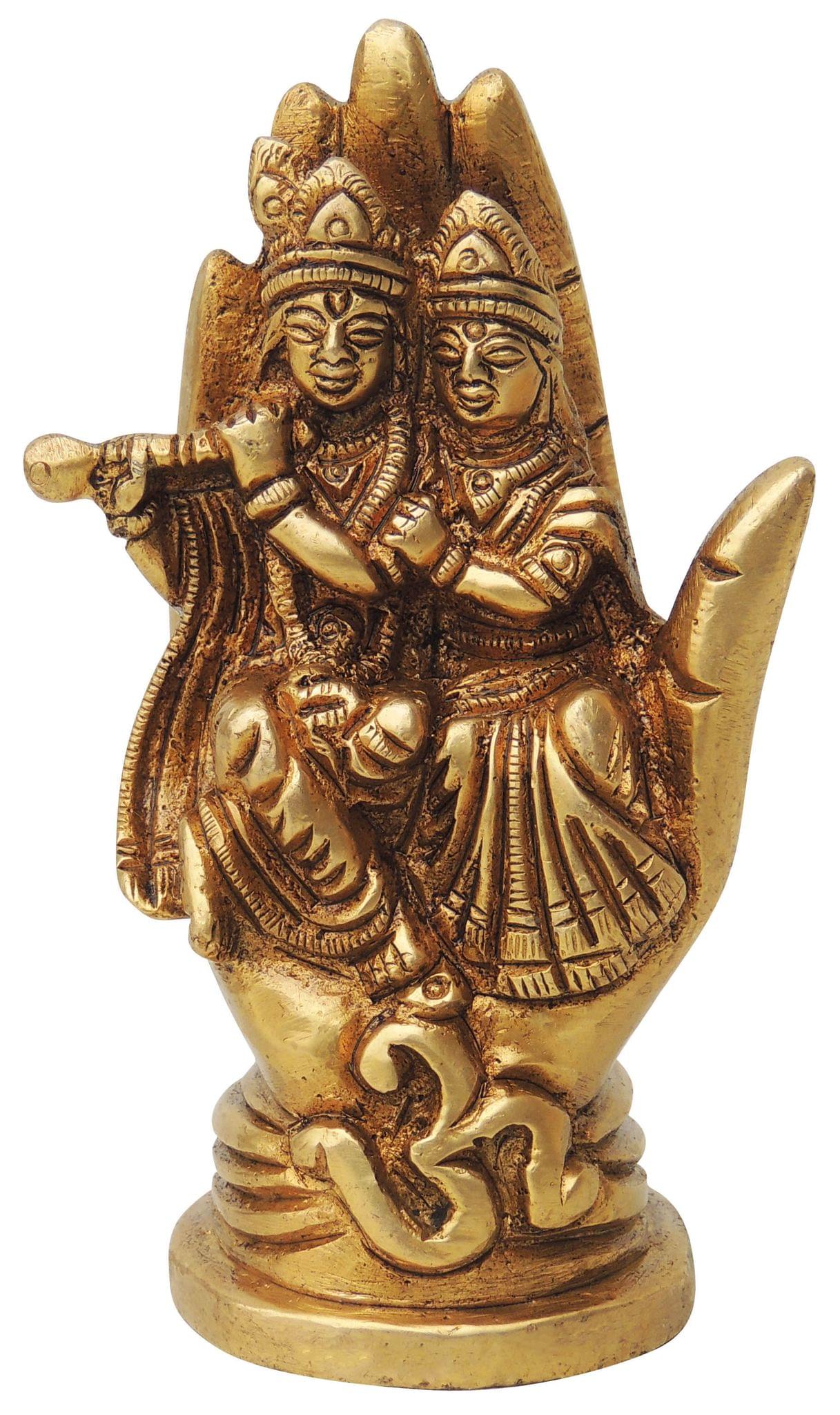 Brass Radha-Krishna — 4"