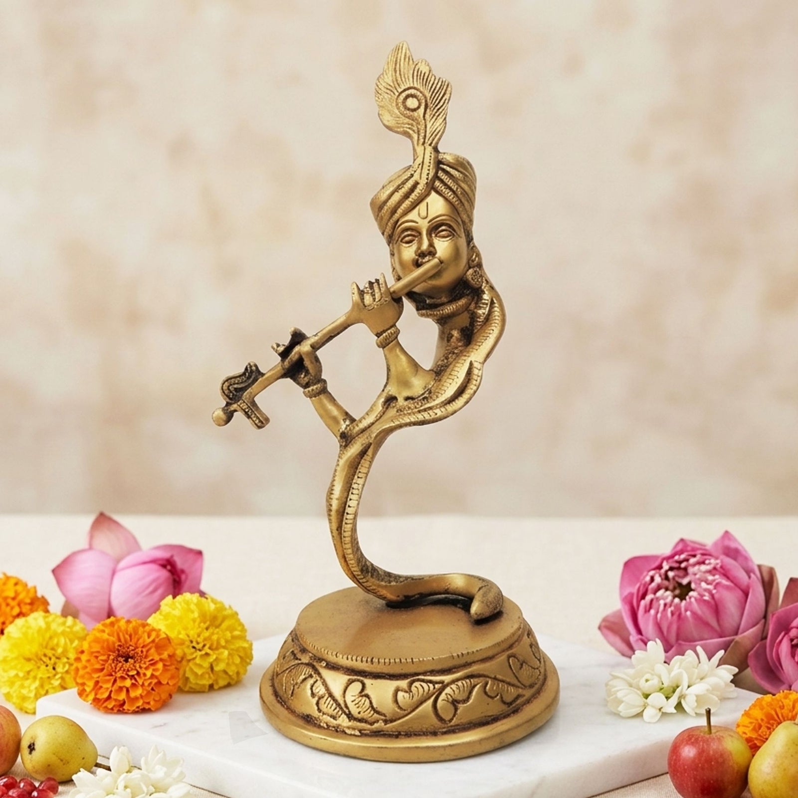 Brass Krishna — 9"