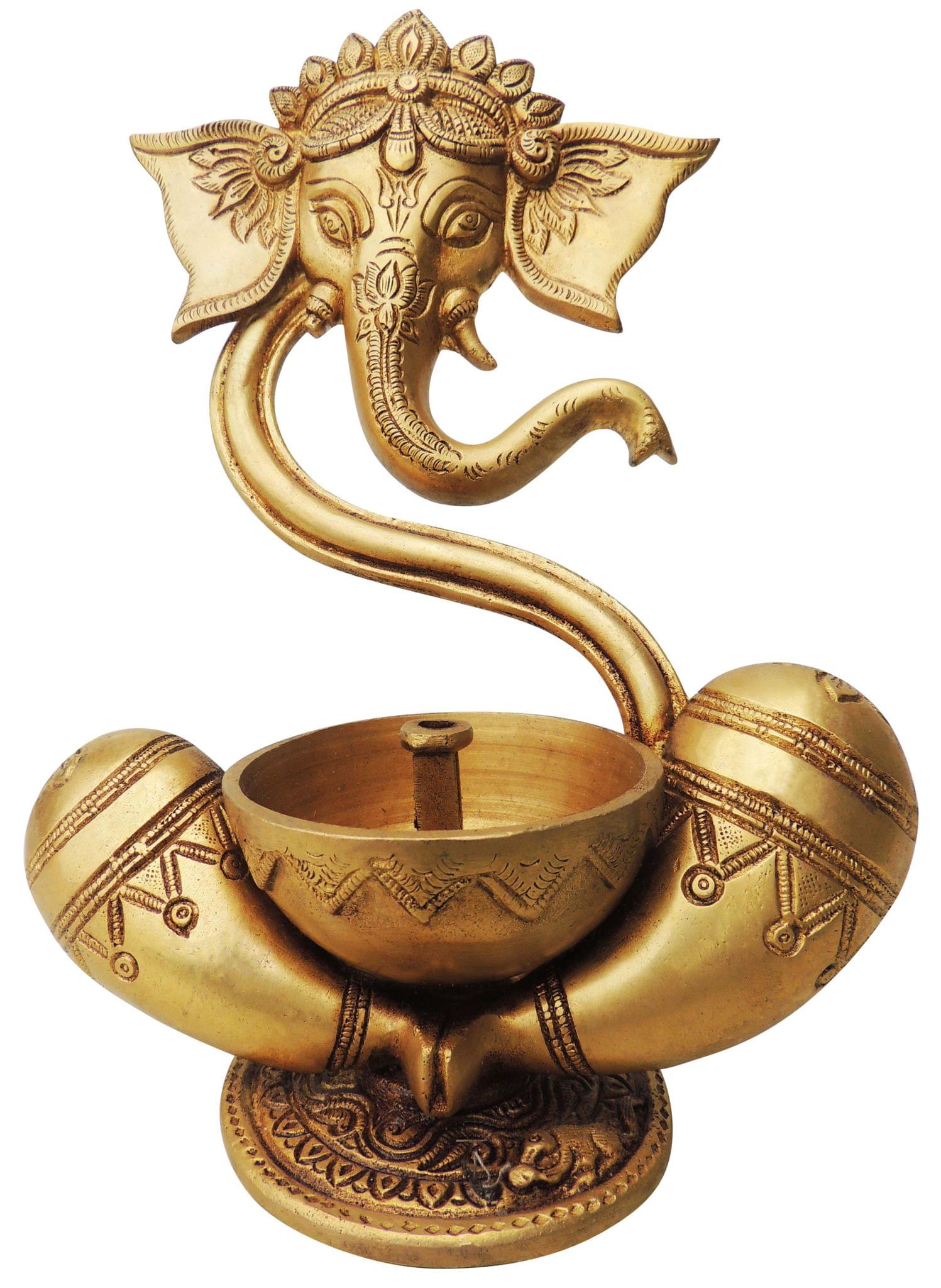 Brass Ganesh — 8.5"