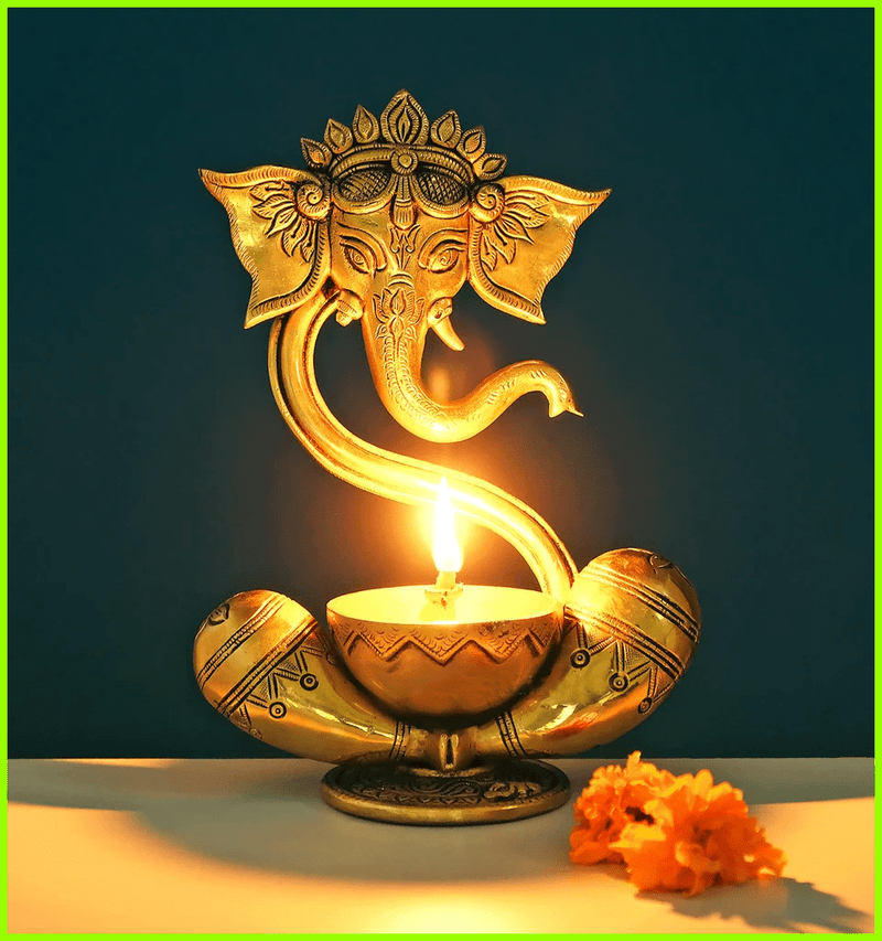 Brass Ganesh — 8.5"