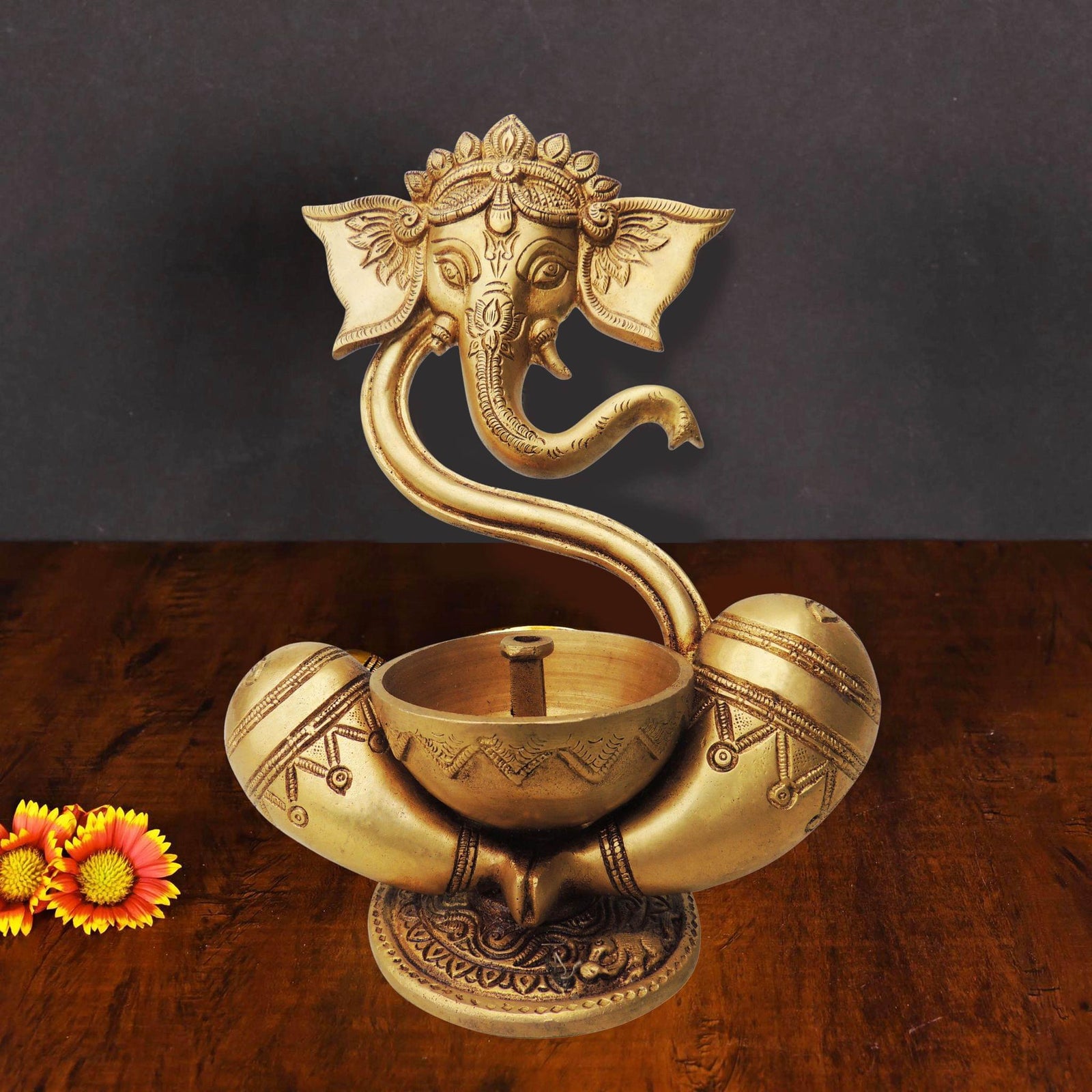 Brass Ganesh — 8.5"
