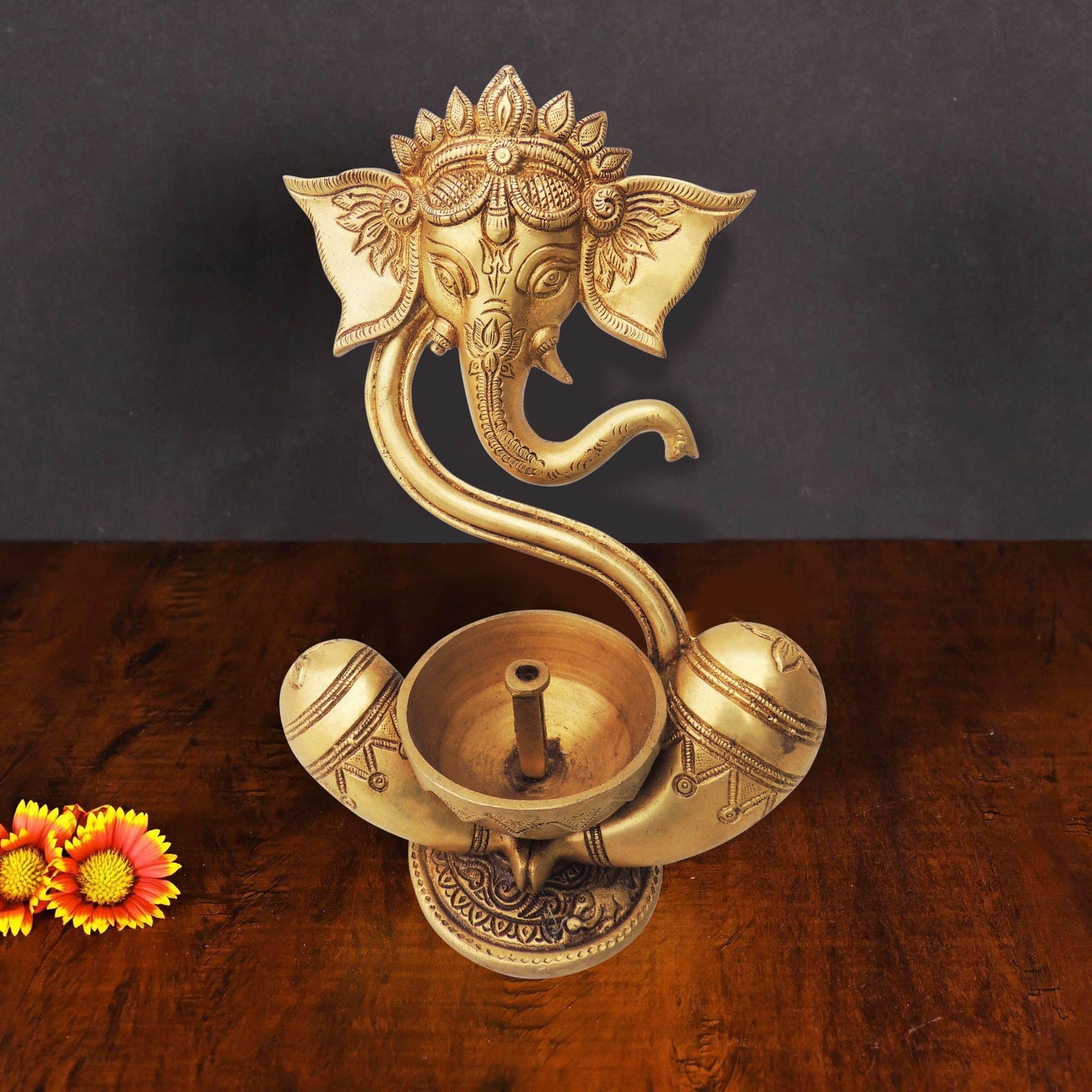 Brass Ganesh — 8.5"