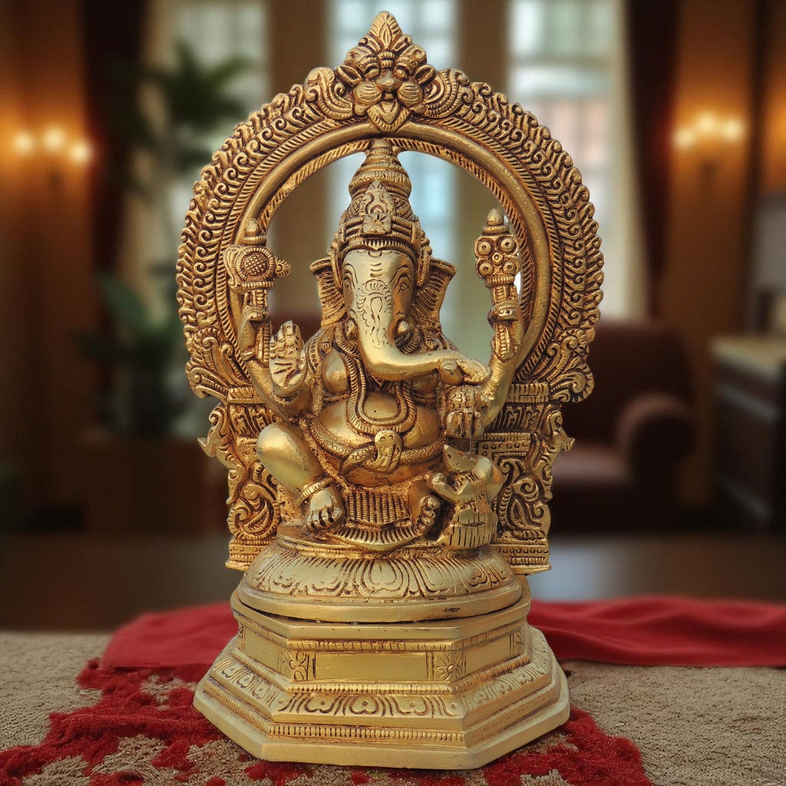 Brass Ganesh — 9.6"