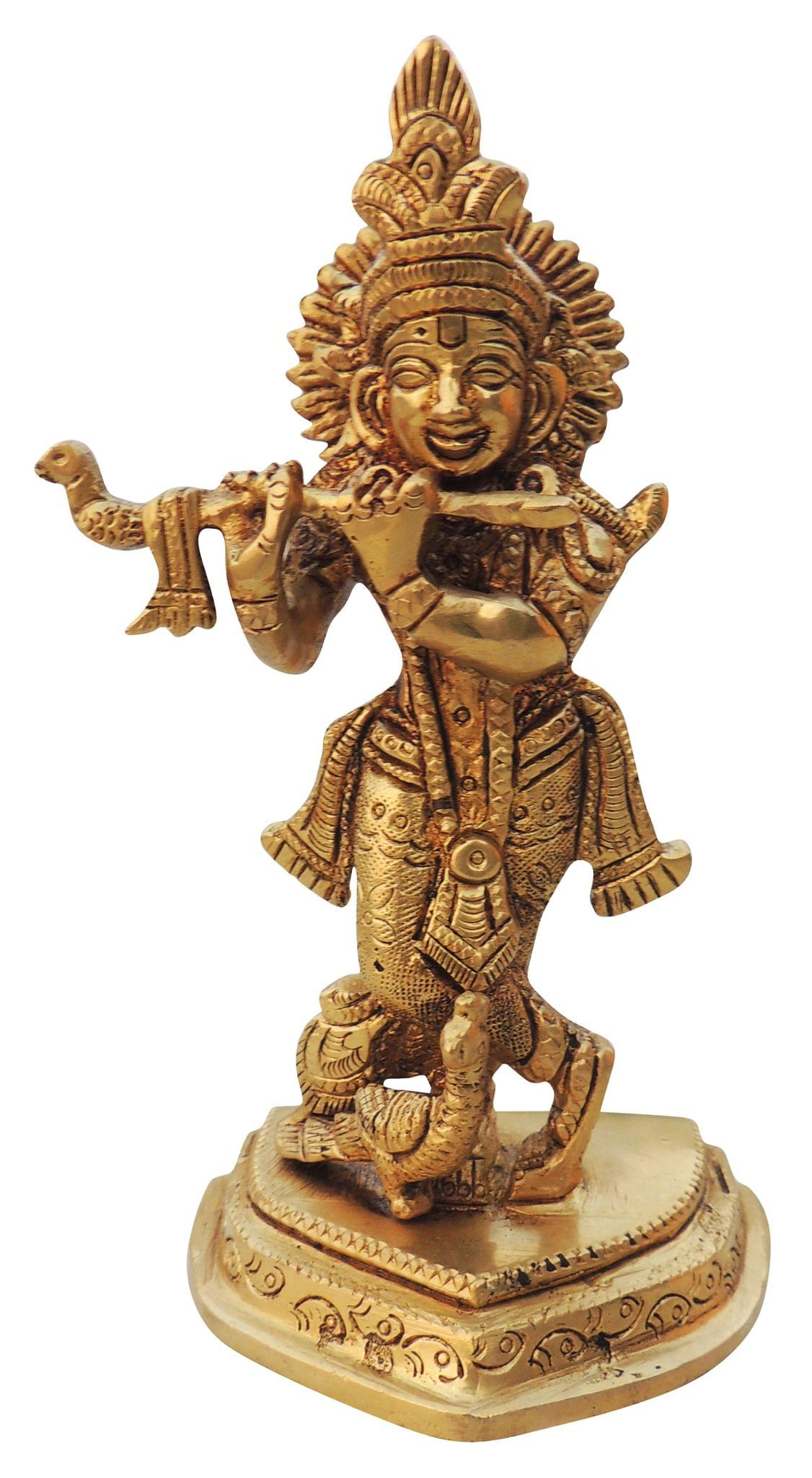 Brass Krishna — 6"